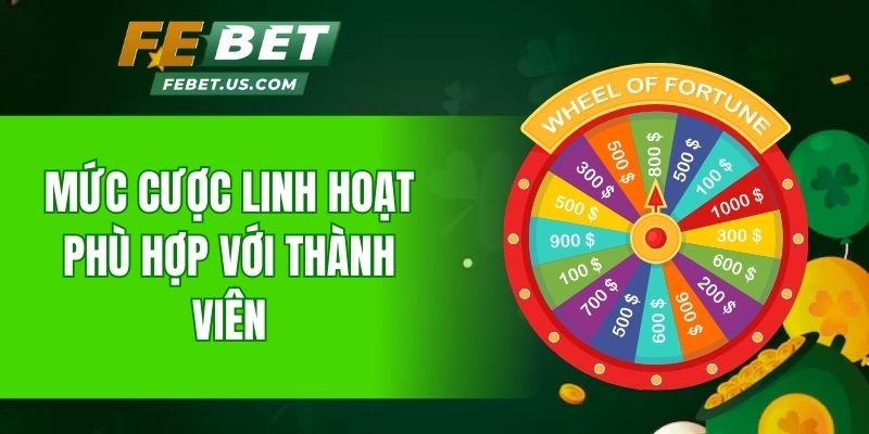 Mức cược linh hoạt phù hợp với thành viên